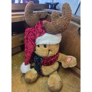 Dan Dee Tickle Wiggle Gingerbread Reindeer Plush Sings Grandma Run Over WORKS